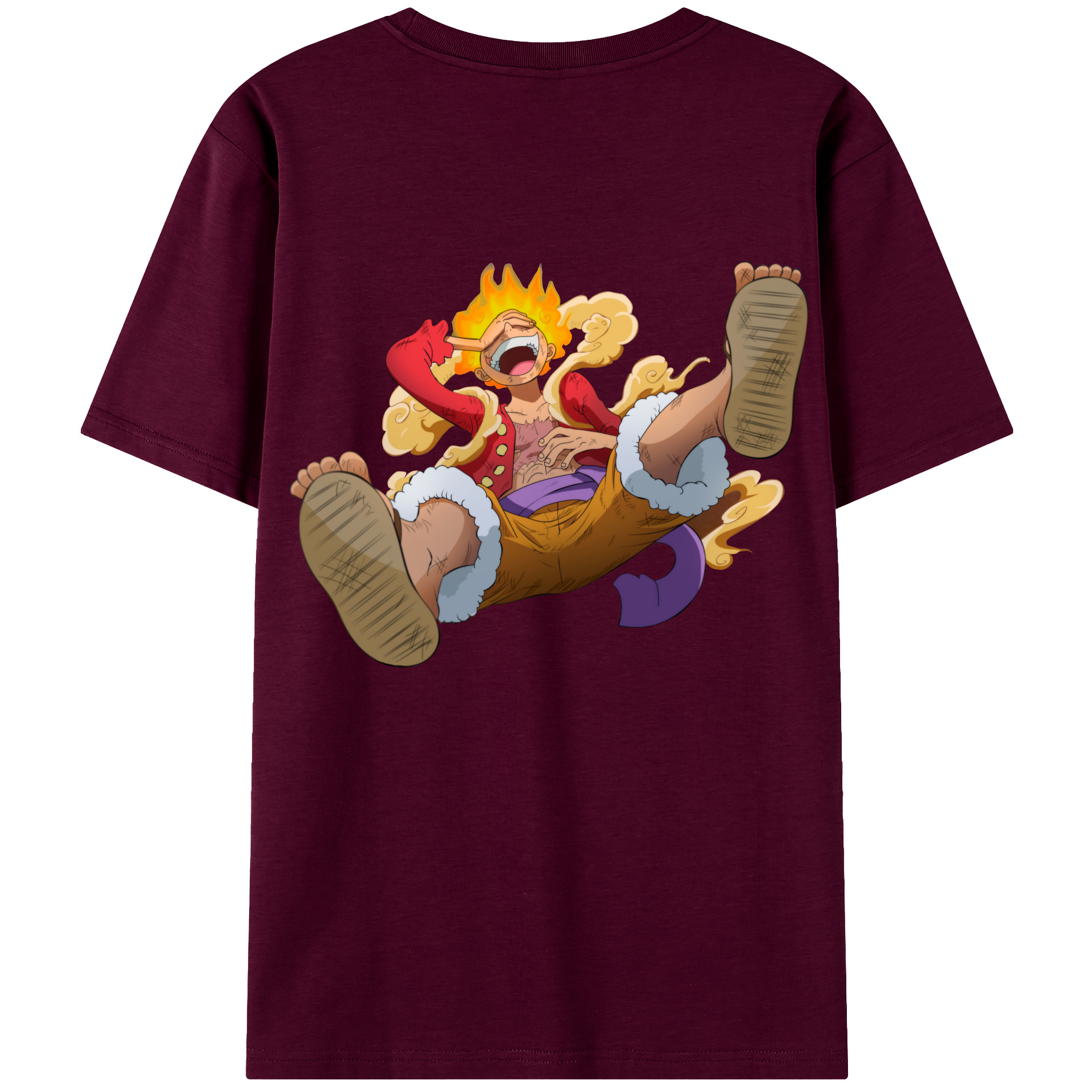 ワンピース モンキー・D・ルフィ ONE PIECE Monkey D. Luffy レディース半袖Tシャツ(バックプリント)